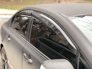 Вітровики (4 шт., Sunplex Sport) &mdash; Honda Civic Sedan VIII 2006-2011 рр. sp-s-01 фото