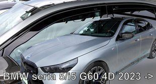 Дефлектори вікон (вітровики) BMW 5 Series G60 2023 -> 4D (вставні, кт - 4шт) (LSE) 11002 фото