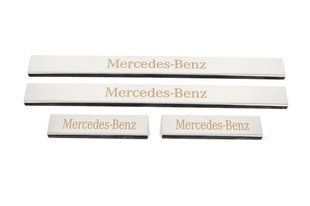 Накладки на пороги Carmos (4 шт, нерж) &mdash; Mercedes C-class W204 2007-2015 рр. car2126300500 фото
