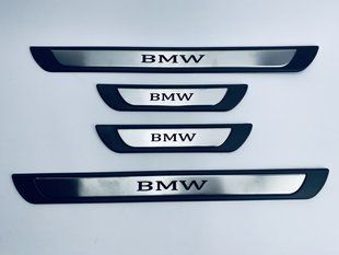 Накладки на пороги BMW 4шт (Y-1 хром-пласт) (TAN24) 00-00014073 фото