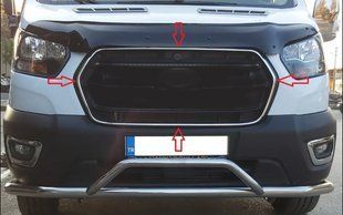 Х/н Ford Transit 2019- обводка перед. решітки 4шт (TAN24) 00-00014017 фото