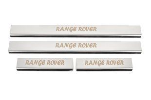 Накладки на пороги (Carmos , 4 шт, нерж.) &mdash; Range Rover III L322 2002-2012 рр. car9174 фото