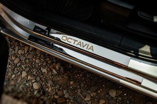 Накладки на пороги Carmos V1 (8 шт., нерж.) &mdash; Skoda Octavia III A7 2013-2019 рр. car319334 фото