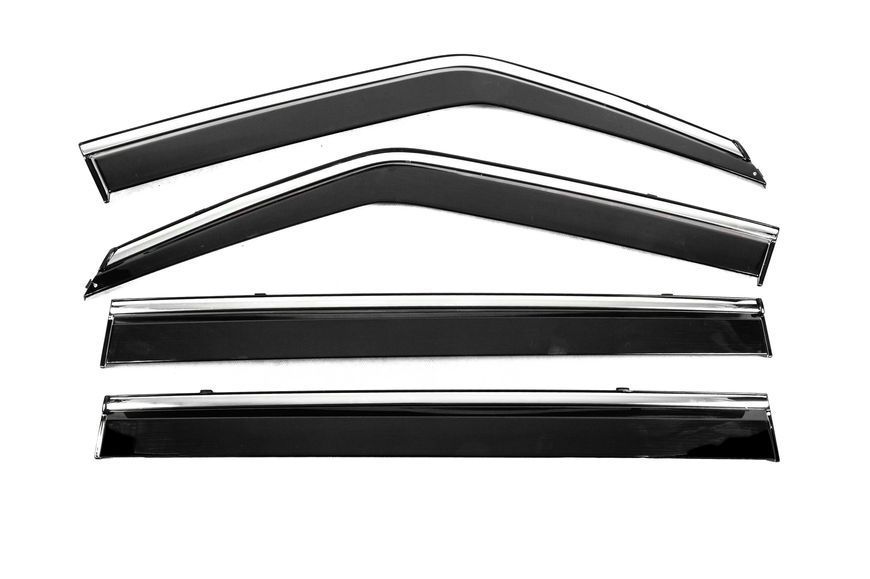 Вітровики з хромованим молдингом Niken Luxury (4 шт) &mdash; Nissan Patrol Y62 2010-2024 рр. binqx81523-w/s фото