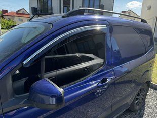 Вітровики з хромованим молдингом (4 шт., Sunplex Chrome) &mdash; Ford Courier 2014-2023 рр. plus1007002 фото