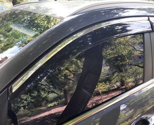 Вітровики з хромованим молдингом (4 шт., Sunplex Chrome) &mdash; Hyundai Tucson TL 2016-2021 рр. plus1009001 фото