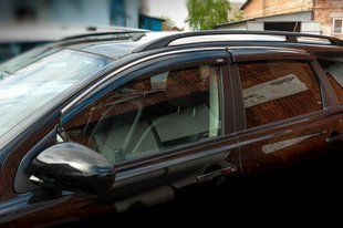 Вітровики з хромованим молдингом (4 шт, Niken) &mdash; Nissan Qashqai 2007-2010 рр. bnsqs0823-w/s фото