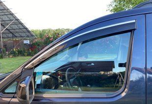 Вітровики з хромованим молдингом (2 шт., Sunplex Chrome) &mdash; Ford Connect 2021- рр. plus1026004 фото