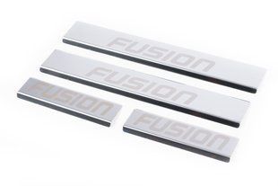 Накладки на пороги Carmos (4 шт., нерж.) &mdash; Ford Fusion 2002-2012 рр. car300059 фото