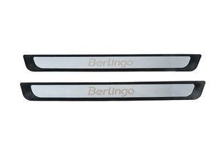 Накладки на пороги Carmos V4 (2 шт, нерж) &mdash; Citroen Berlingo 1996-2008 рр. 009ct160207v3 фото