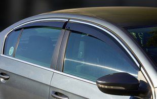 Вітровики з хромованим молдингом SD (4 шт., Sunplex Chrome) &mdash; Volkswagen Passat B8 2015-2023 рр. plus1026007 фото