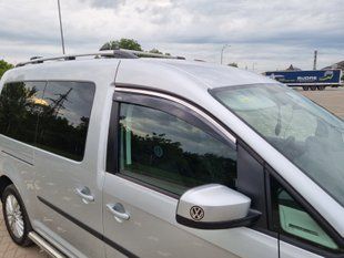 Вітровики з хромованим молдингом (2 шт, Niken) &mdash; Volkswagen Caddy 2004-2010 рр. 047vw100101 фото