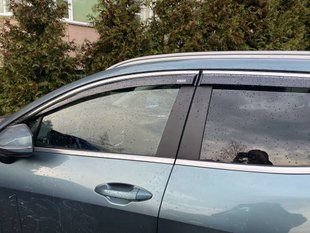 Вітровики з хромованим молдингом Niken (для SWB, 4 шт) &mdash; Kia Sportage 2021- рр. 047ka200201 фото