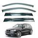 Дефлектори вікон (вітровики) BMW X3 2011-2017 нерж. з хром полоскою (HAWK) 31269 фото 1