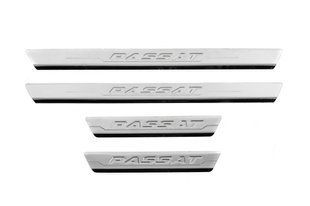 Накладки на дверні пороги Carmos V3 (4 шт, нерж) &mdash; Volkswagen Passat CC 2008-2018 рр. 009vw190207 фото