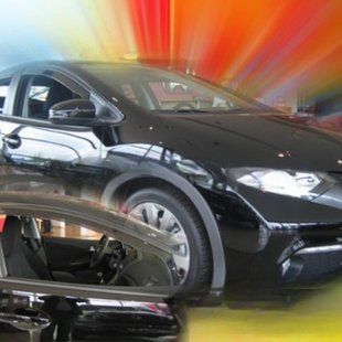 Дефлектори вікон (вітровики) Honda Civic 2012-2016 5D (вставні, кт - 2шт) HB / Combi(Heko) 17162 фото