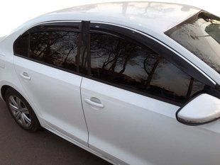 Вітровики з хром смужкою (4 шт, Niken) &mdash; Volkswagen Jetta 2011-2018 рр. bvwjt1015-w/s фото