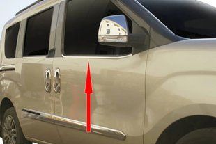 Х/н Fiat Doblo 2005-2010 окантовка вікон 4шт (TAN24) 00-00011224 фото
