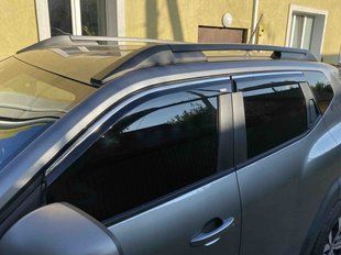 Вітровики з хромованим молдингом Niken Luxury (4 шт) &mdash; Dacia Duster 2024- рр. brnds2024-w/s фото