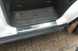 Накладка на пороги (2 шт, нерж) &mdash; Ford Transit 2014- рр. car1229300510 фото