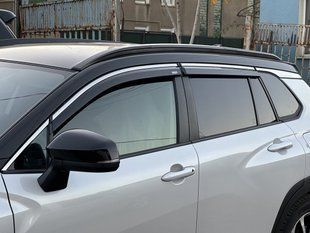 Вітровики з хромованим молдингом (4 шт, Niken) &mdash; Toyota Corolla Cross 2020- рр. 047ty370201 фото